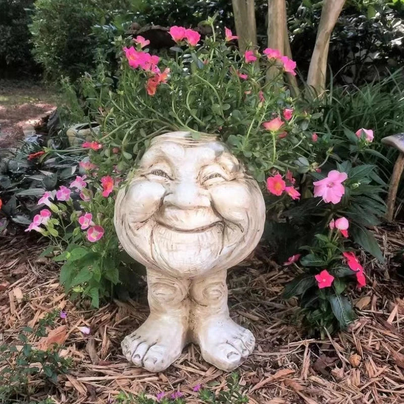Lisslune | Funny Face Resin Succulent Planter - GigglePot