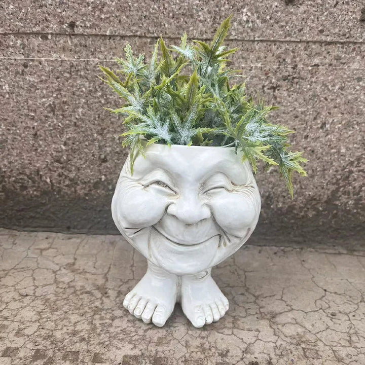 Lisslune | Funny Face Resin Succulent Planter - GigglePot