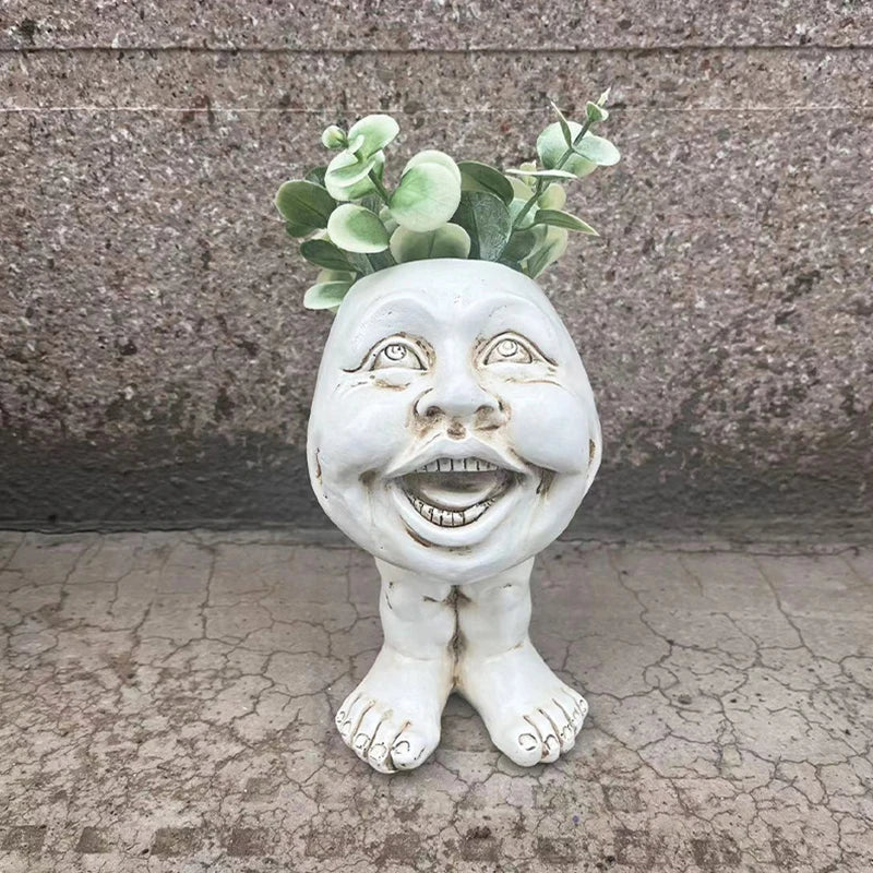 Lisslune | Funny Face Resin Succulent Planter - GigglePot