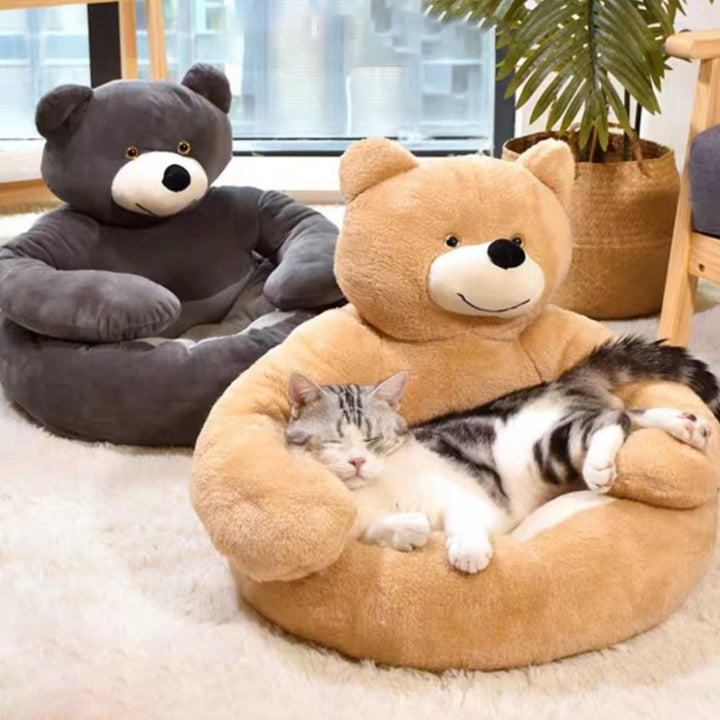 Lisslune | Cute detachable cuddly bear cat bed