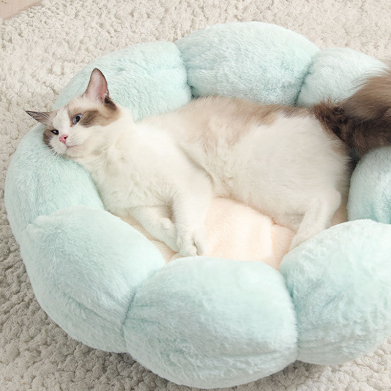 Lisslune | Deep Sleep Flower Shape Cat Bed
