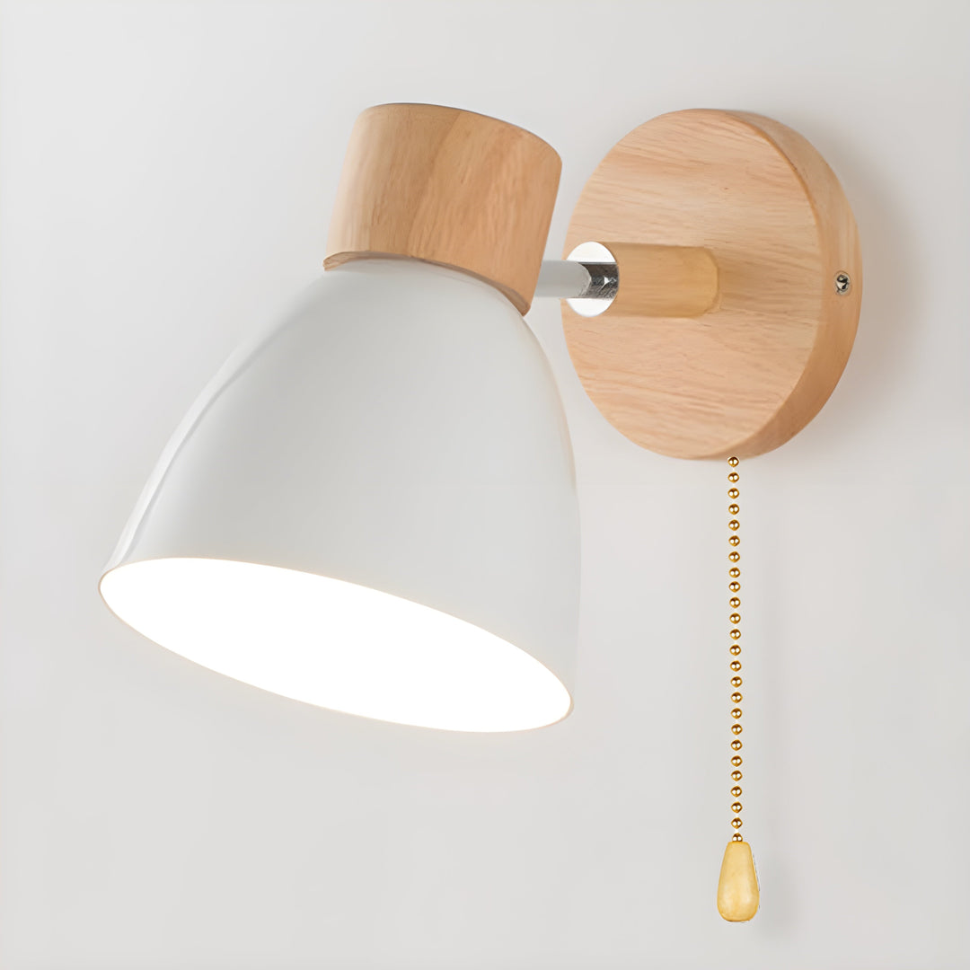Lisslune | Wood Nordic Wall Lamp with Switch for the Bedroom