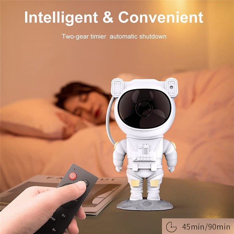 Lisslune | Galaxy Star Projector Night Light - Astronaut Theme Room Decor, Starry Sky Lamp for Bedroom Decoration and Unique Gift Idea