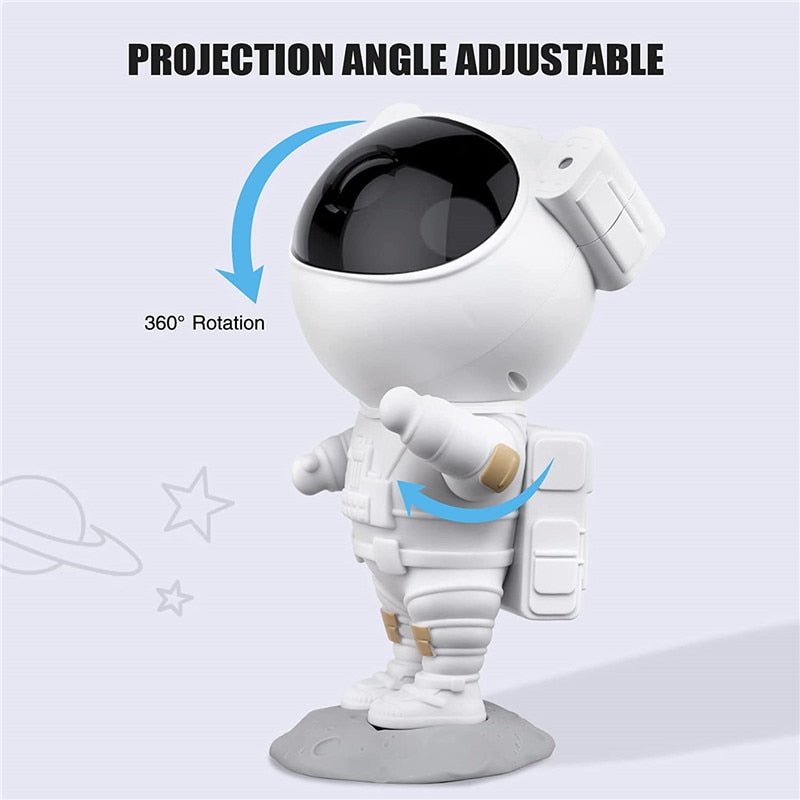 Lisslune | Galaxy Star Projector Night Light - Astronaut Theme Room Decor, Starry Sky Lamp for Bedroom Decoration and Unique Gift Idea