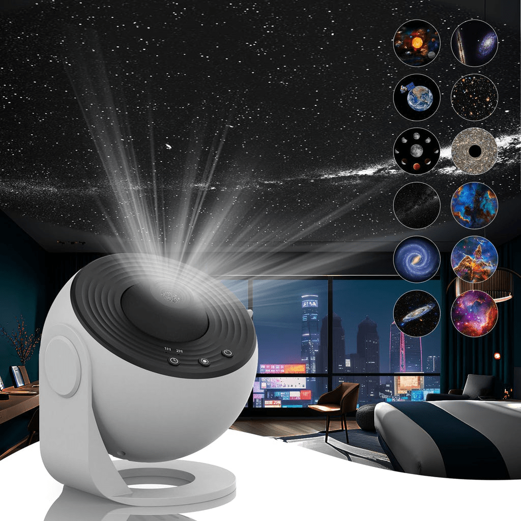 Lisslune | CELESTICAST – HD Star Projector with 13 Galaxy Discs & Timer Function