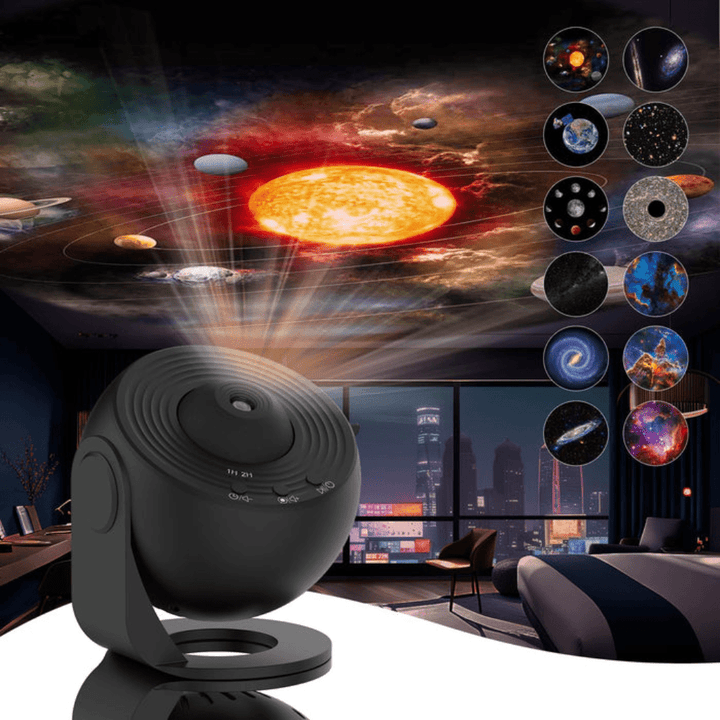 Lisslune | CELESTICAST – HD Star Projector with 13 Galaxy Discs & Timer Function