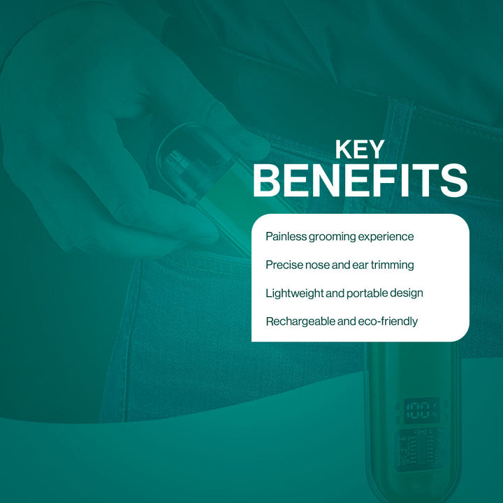 Lisslune | Nose Hair Trimmer for Men | Rechargeable & Design for Daily Use