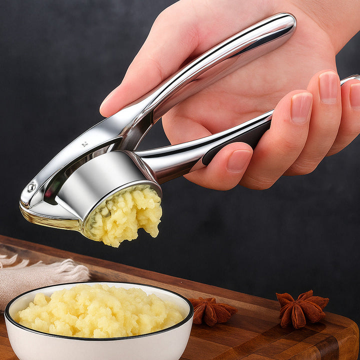 Lisslune | Minimalist Stainless Garlic Squeezer with Non-Slip Handle