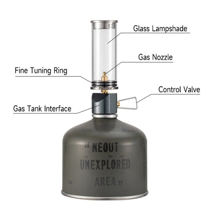 Lisslune | Portable Gas Lamp with Adjustable Brightness