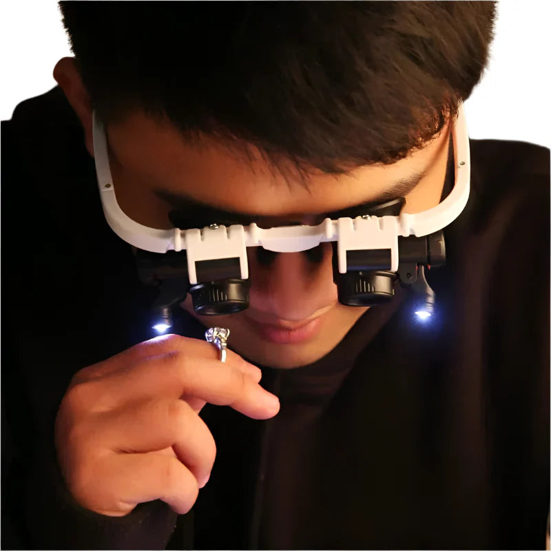 Lisslune | LED Magnifying Glasses with 8x, 15x, and 23x Magnification for Detailed Viewing and Precision Work
