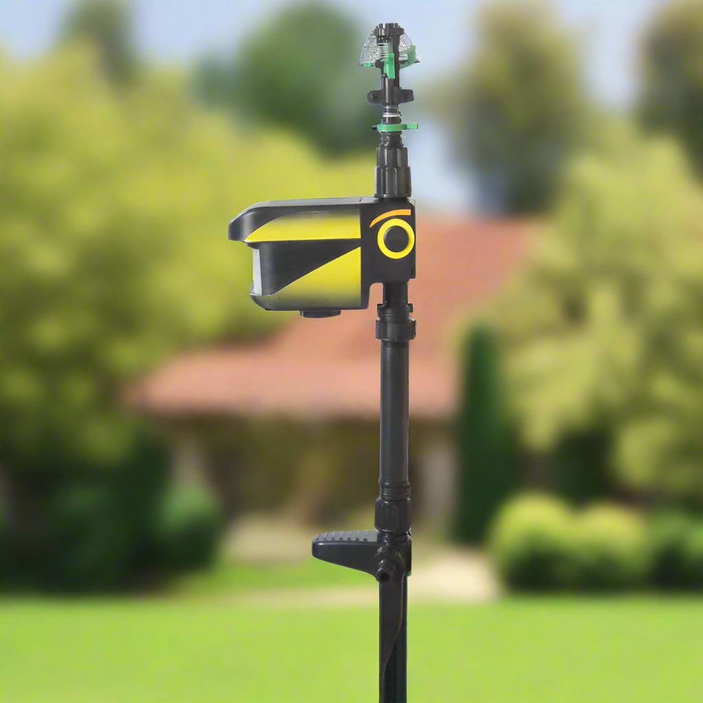 Lisslune | Motion Activated Deer Repellent Sprinkler - Solar Powered Animal Deterrent for Gardens & Lawns