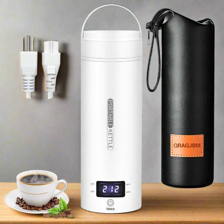 Lisslune | Portable Electric Travel Kettle with Auto Shut-Off - Compact 1L Water Boiler for Camping, Hiking, and Travel