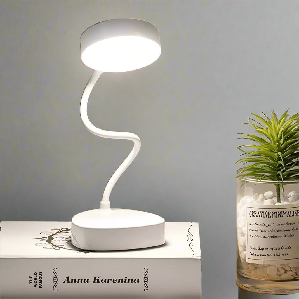 Lisslune | LED Bedside Reading Lamp - Adjustable White Light Fixture for Nightstand & Bedroom Use