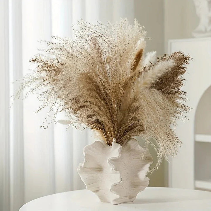 Lisslune | OceanBloom – Ecological, shell-inspired flower vase with gathered rim