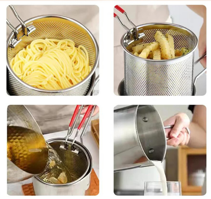 Lisslune | CookPro - Compact Frying Set with Oil Saving Button