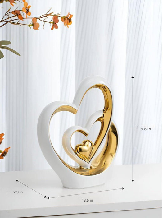 Lisslune | HeartDecor - Unique double heart sculpture