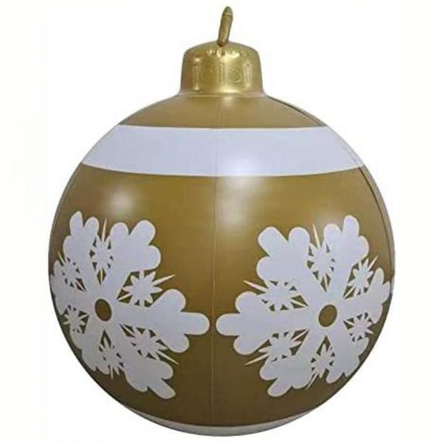 Lisslune | Giant Inflatable Christmas Ornament, 24 Inch Christmas Ball Outdoor Holiday Yard Lawn Porch Decor