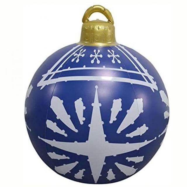Lisslune | Giant Inflatable Christmas Ornament, 24 Inch Christmas Ball Outdoor Holiday Yard Lawn Porch Decor