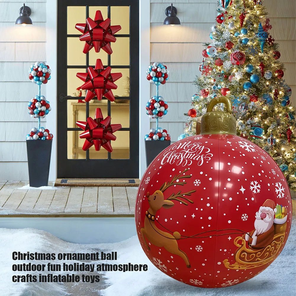 Lisslune | Giant Inflatable Christmas Ornament - Christmas Decoration Outdoor Inflatable Ball