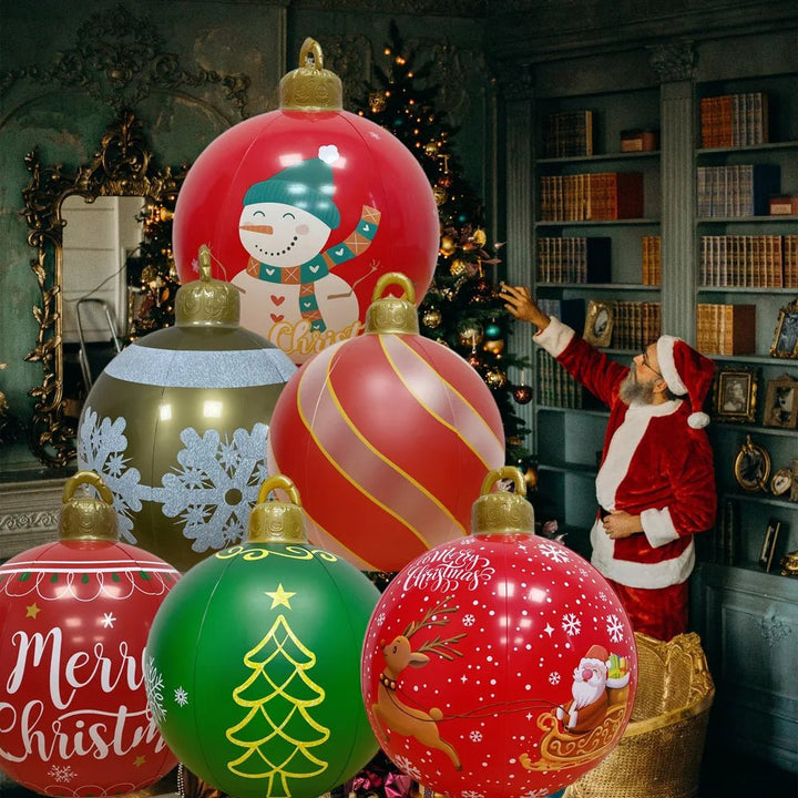 Lisslune | Giant Inflatable Christmas Ornament - Christmas Decoration Outdoor Inflatable Ball