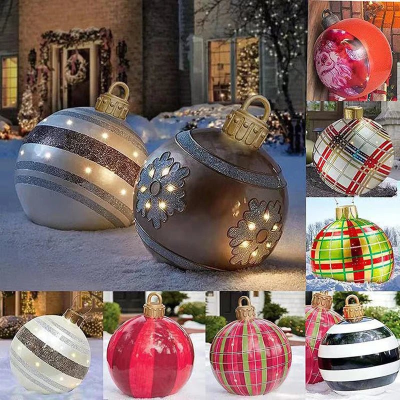 Lisslune | Giant Inflatable Christmas Ornament - Christmas Decoration Outdoor Inflatable Ball