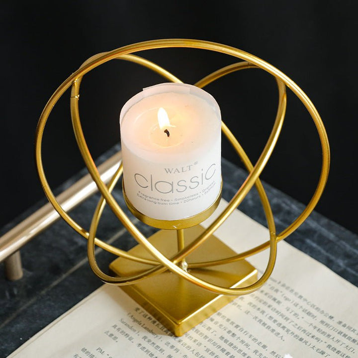Lisslune | Gildora Classic Candleholder | Premium metal gold candlestick for living room and dining table