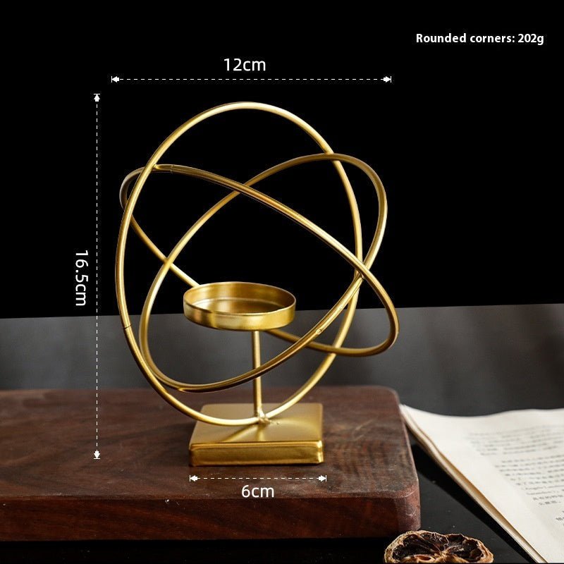 Lisslune | Gildora Classic Candleholder | Premium metal gold candlestick for living room and dining table