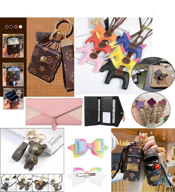 Lisslune | Sparkling Glitter Synthetic Leather Craft Sheets for Creative Creations