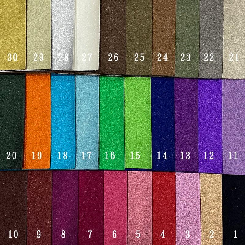 Lisslune | Sparkling Glitter Synthetic Leather Craft Sheets for Creative Creations