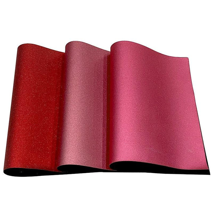 Lisslune | Sparkling Glitter Synthetic Leather Craft Sheets for Creative Creations