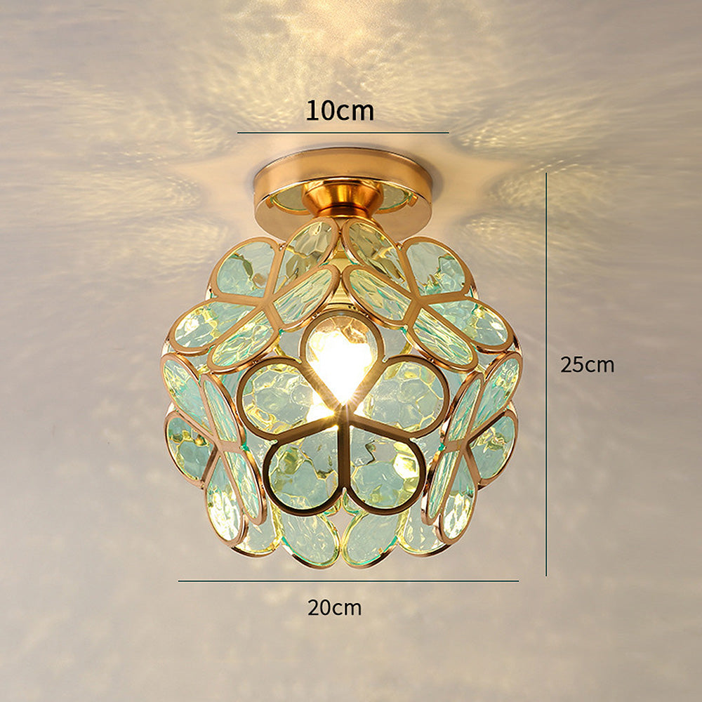 Lisslune | Glass Flower Ceiling Light - FloraGlow