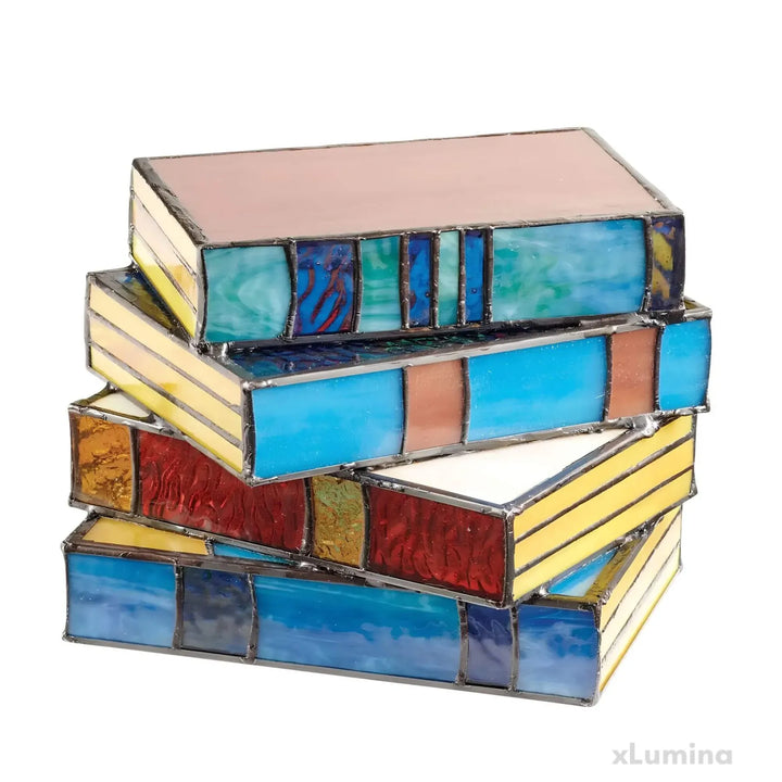 Lisslune | Stained Glass Book Lamp Multicolor