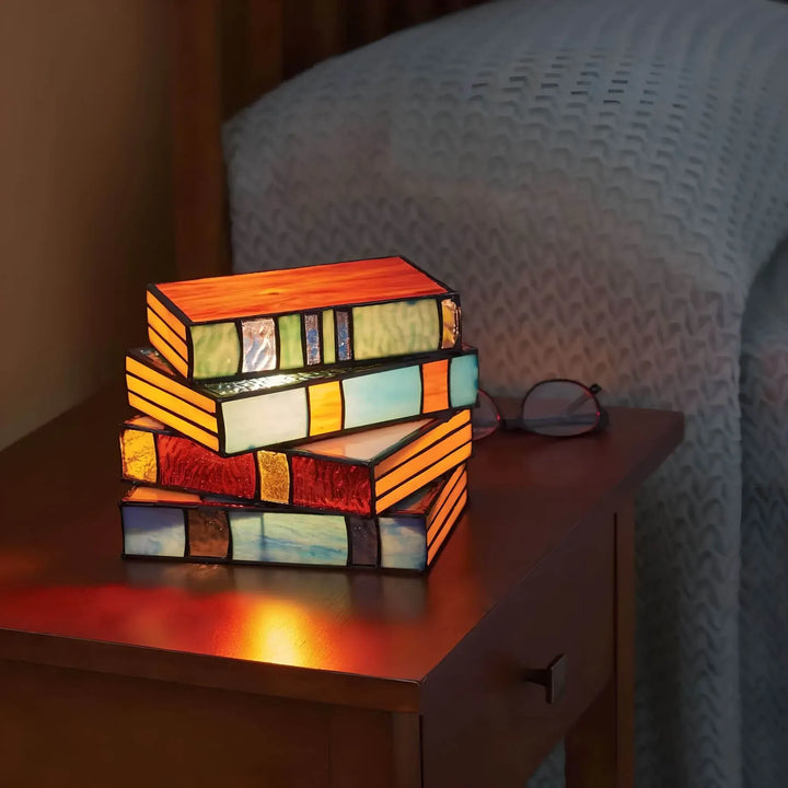 Lisslune | Stained Glass Book Lamp Multicolor