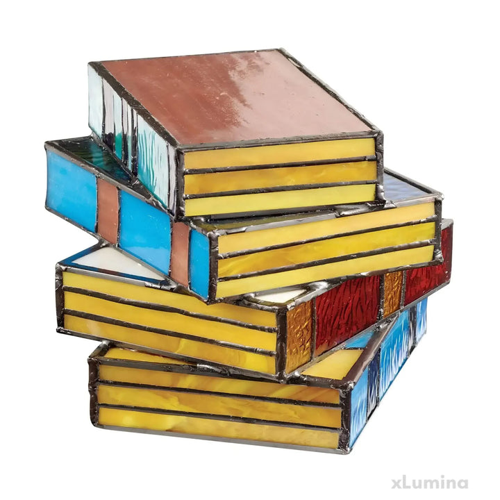 Lisslune | Stained Glass Book Lamp Multicolor