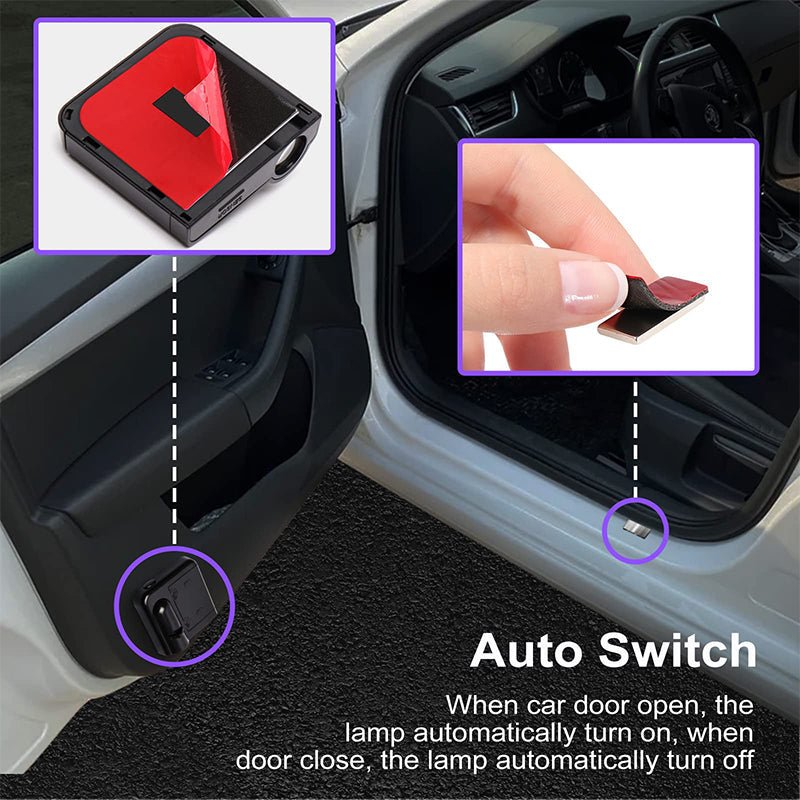 Lisslune | GLOWDOOR – Wireless LED Car Door Projector Light with Custom Logo Display
