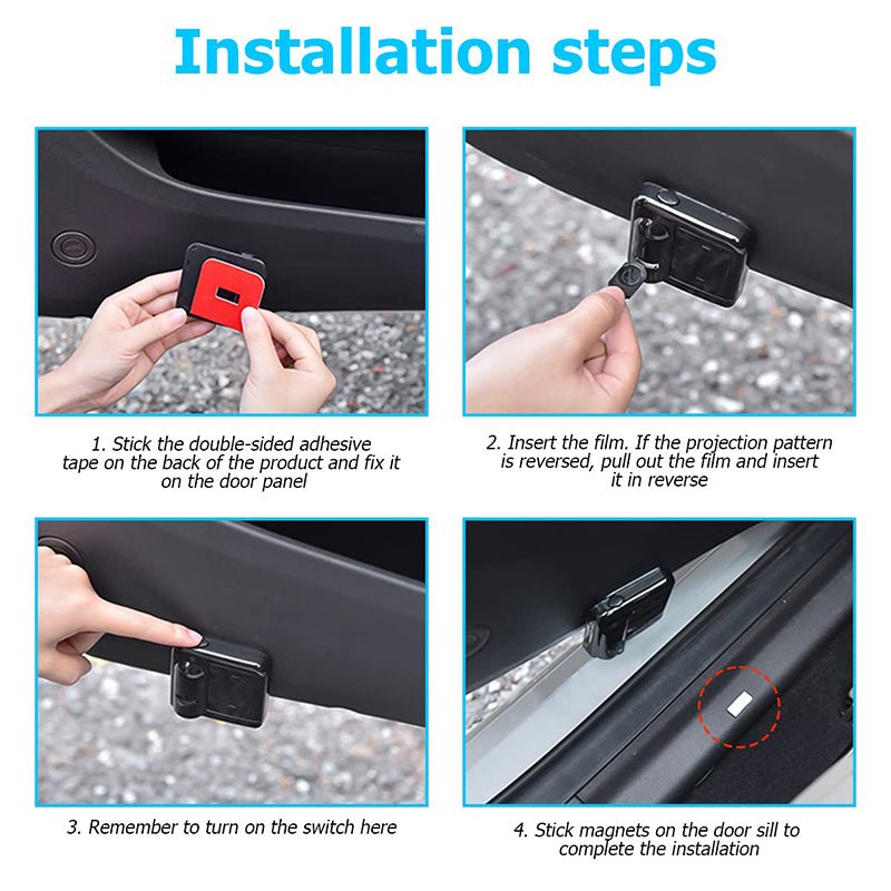 Lisslune | GLOWDOOR – Wireless LED Car Door Projector Light with Custom Logo Display