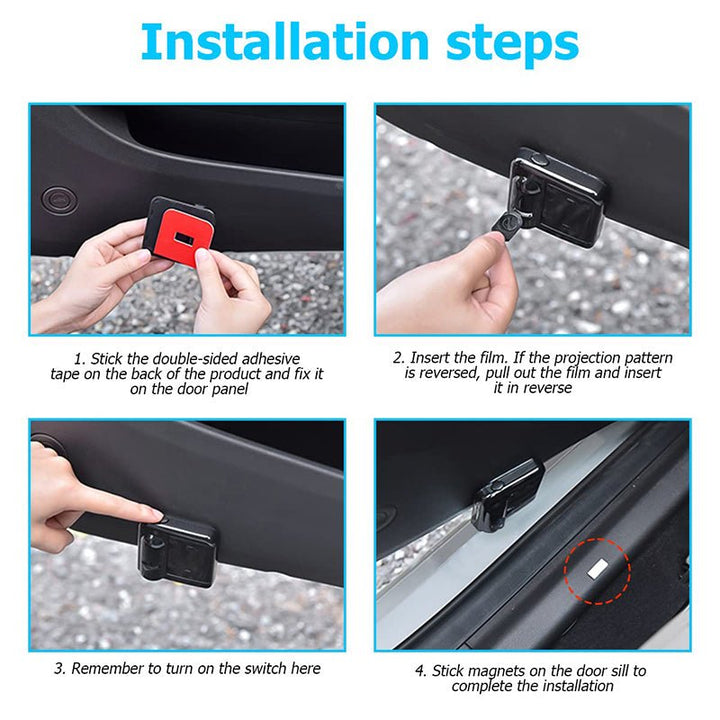 Lisslune | GLOWDOOR – Wireless LED Car Door Projector Light with Custom Logo Display