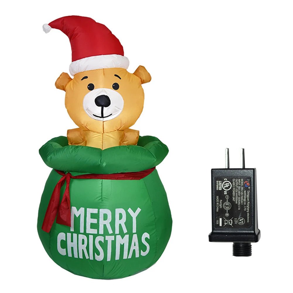 Lisslune | Glowing LED Inflatable Christmas Tree & Elf – Festive Outdoor Ornament for Magical Parties & New Year Cheer