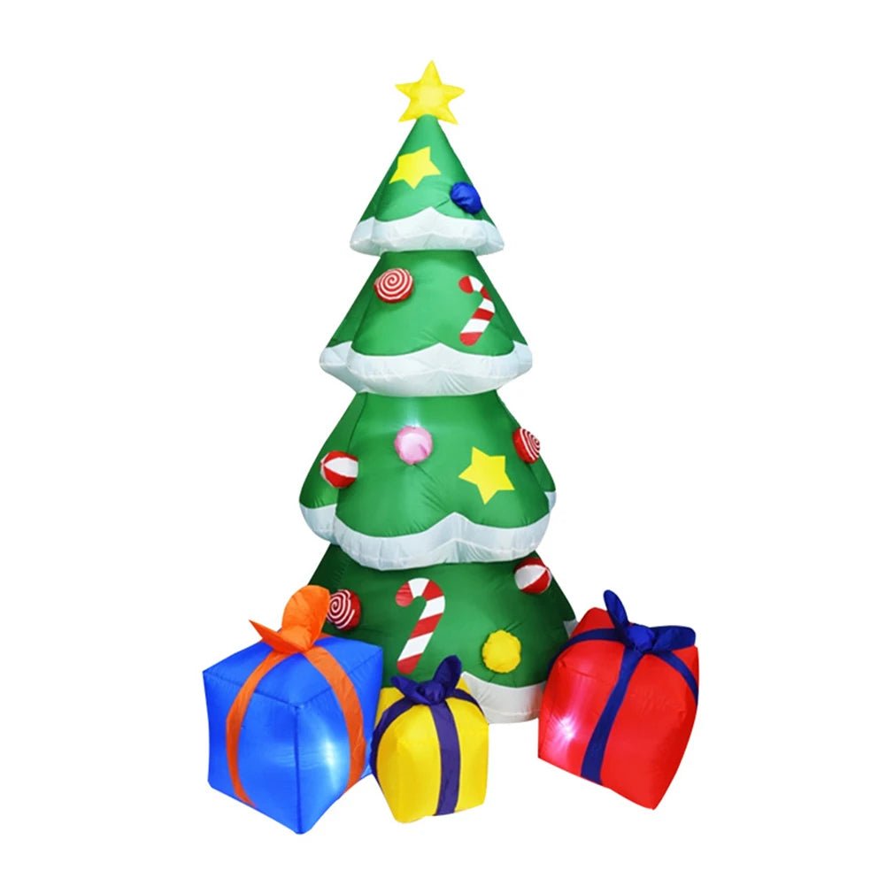 Lisslune | Glowing LED Inflatable Christmas Tree & Elf – Festive Outdoor Ornament for Magical Parties & New Year Cheer
