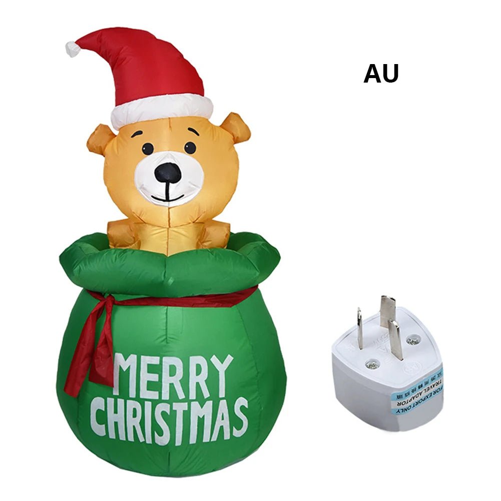 Lisslune | Glowing LED Inflatable Christmas Tree & Elf – Festive Outdoor Ornament for Magical Parties & New Year Cheer