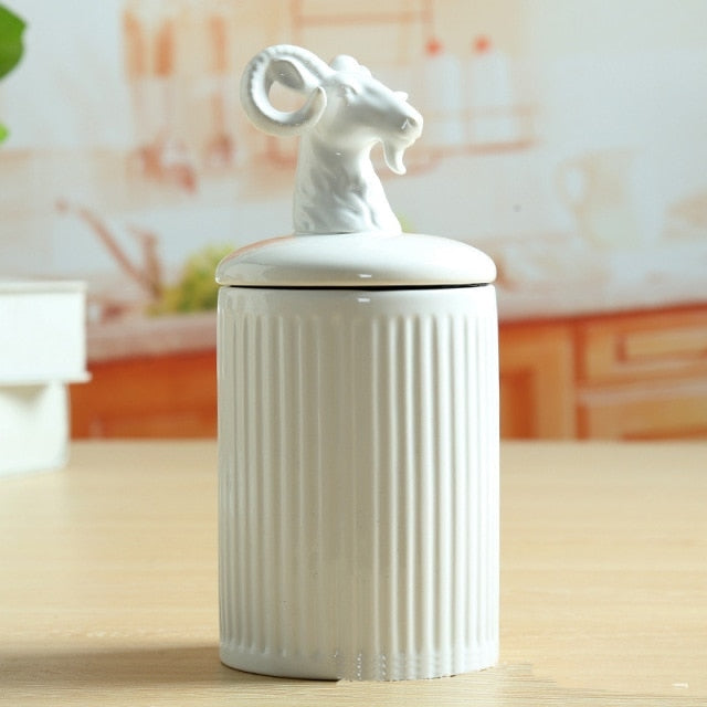 Lisslune | Creative Ceramic Animal Kitchen Storage Container