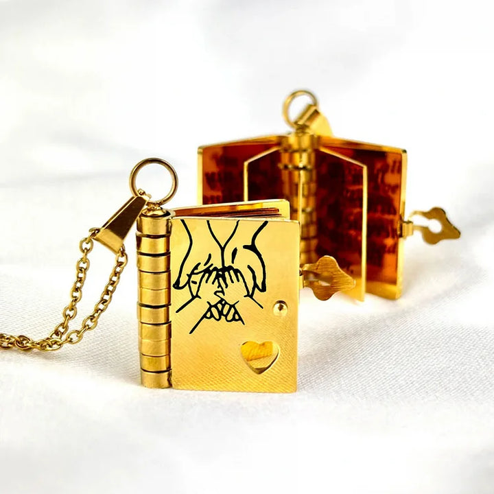 Lisslune | Memory Book Hanger Necklace – Symbolic Jewelry with Loving Message