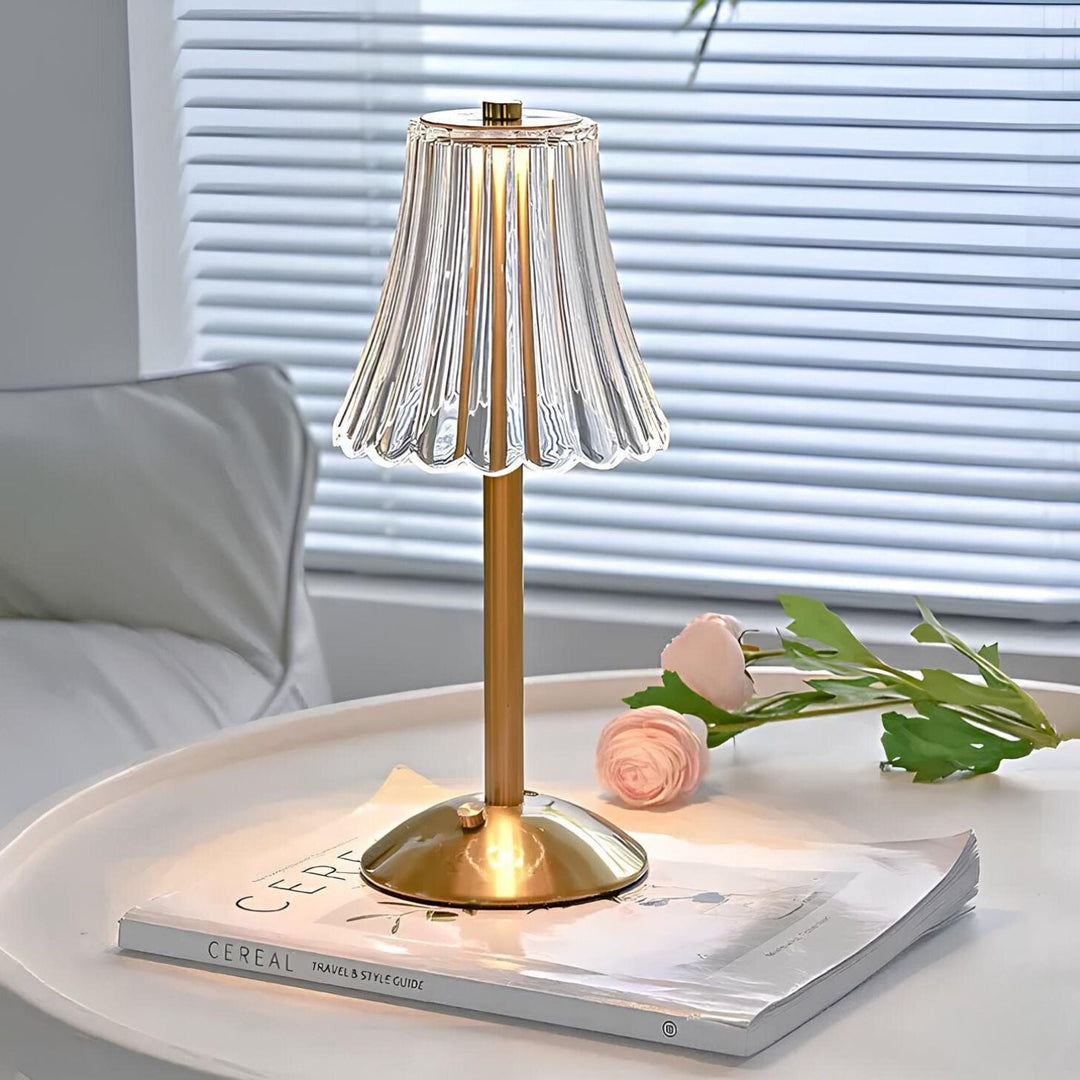 Lisslune | Golden Crystal Table Lamp - Aurora Luxe