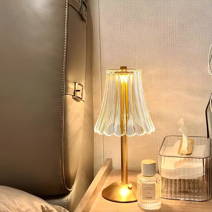 Lisslune | Golden Crystal Table Lamp - Aurora Luxe