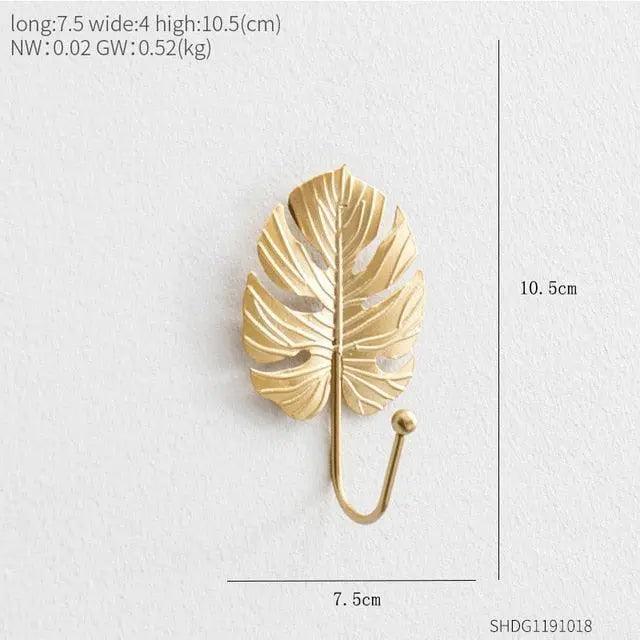Lisslune | Chic Gold Aluminum Wall Hook - Functional Elegance for Modern Spaces