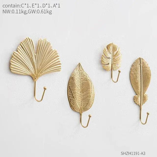 Lisslune | Chic Gold Aluminum Wall Hook - Functional Elegance for Modern Spaces