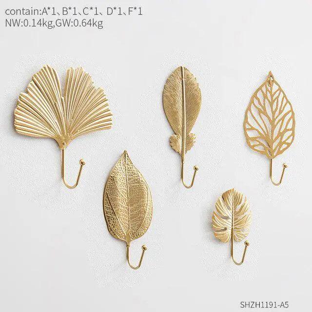 Lisslune | Chic Gold Aluminum Wall Hook - Functional Elegance for Modern Spaces