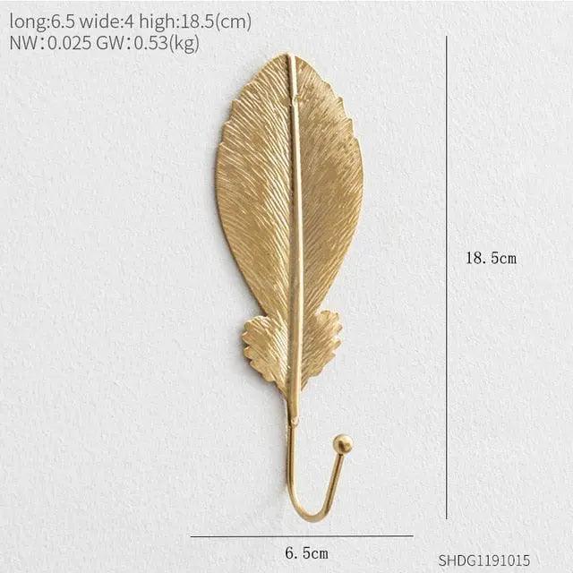 Lisslune | Chic Gold Aluminum Wall Hook - Functional Elegance for Modern Spaces
