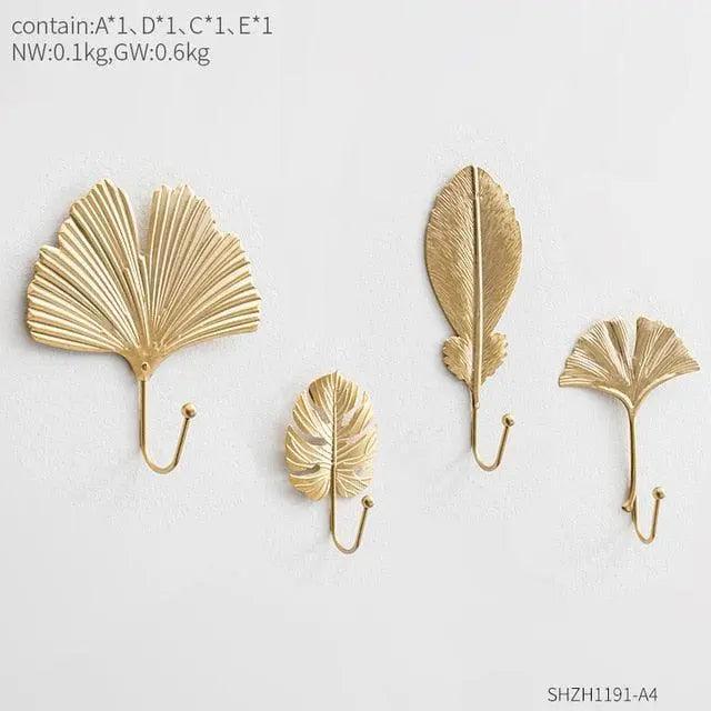 Lisslune | Chic Gold Aluminum Wall Hook - Functional Elegance for Modern Spaces
