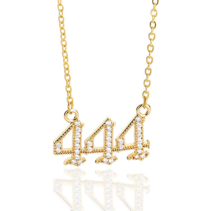 Lisslune | Zirconia English Numbers Necklace – Seraphina
